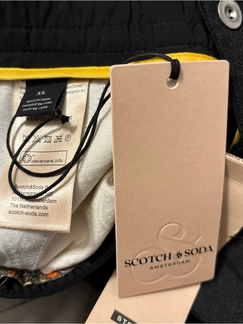 NWT Men’s Scotch And Soda Black Slim Fit Relaxed Brushed Wool Pleated Jogger XL